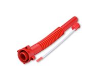 hünersdorff Premium Plus Uitloop voor benzine, flexibel, voor brandstof/dubbele jerrycan + FuelFriend, met rode wartelmoer, rood