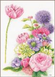 Lanarte Borduurpakket - Bloemenpracht - Marjolein Bastin - 32 x 48cm