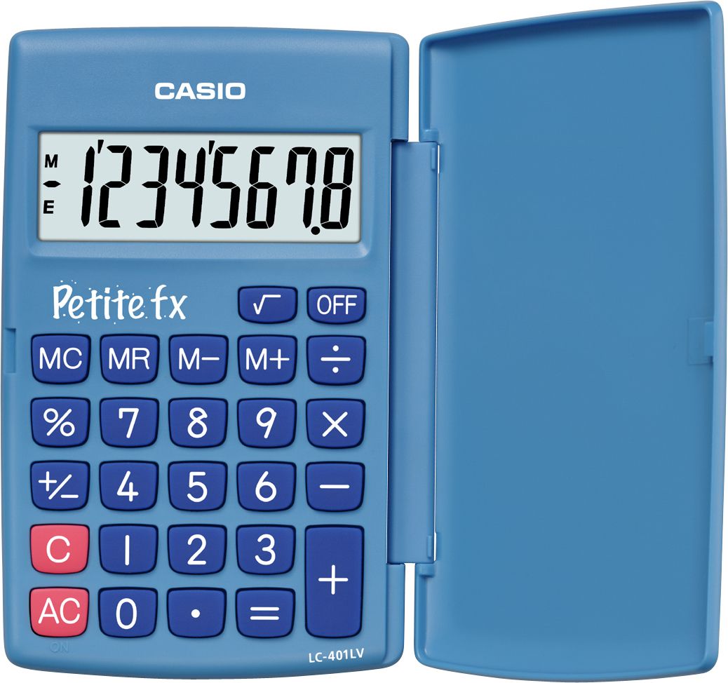 Casio Petit-FX - Blauwe Zakrekenmachine - 8 Cijfers