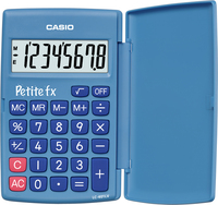 Casio Petit-FX - Blauwe Zakrekenmachine - 8 Cijfers