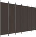 vidaXL Kamerscherm met 6 panelen 300x200 cm stof bruin