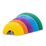 Jellystone Designs JSOTRB Regenboog baby stapelbijtring, felgekleurde siliconen tandjes stapelaar speelgoed. Helder-geschikt voor jongens en meisjes 9 maanden