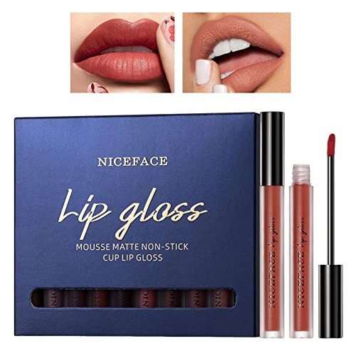 YUAB Lipgloss Set - 10 STUKS Langdurige Kleur Lipgloss Set Fluwelen Lipgloss Collectie,Lipgloss met anti-aanbaklaag voor dames en meisjes, cadeauset voor Valentijnsdag