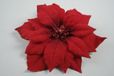 Kaemingk 1x stuks decoratie bloemen kerststerren rood glitter clip 24 cm