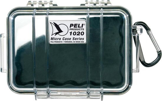Peli Microcase 1020 transparant/zwart