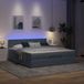 Prolenta Maison Exclusive - Ottoman bedframe met matras, donkergrijs, 180x200 cm, fluweel