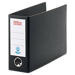Office Depot Kartonnen ordner A5 liggend 2 ringen 80 mm Zwart