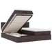 vidaXL Lit plateforme avec matelas et LED 180x200cm tissu marron foncé