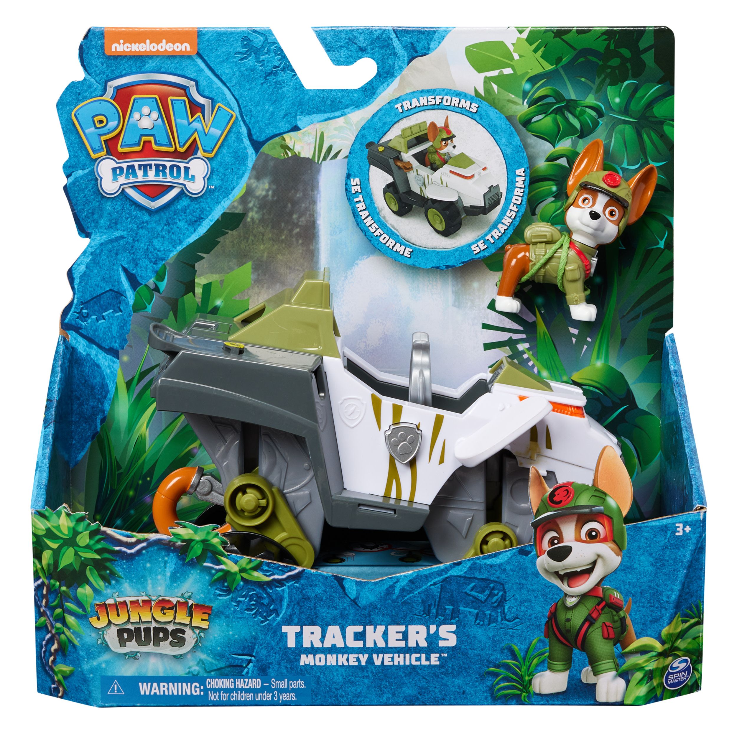 PAW Patrol Jungle Pups - Tracker's Aap-speelgoedauto met speelfiguur