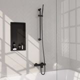 Brauer Black Edition Opbouw Baddouche Thermostaatkraan - Mat Zwart