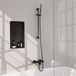 Brauer Black Edition Opbouw Baddouche Thermostaatkraan - Mat Zwart