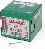 Spax Spaanplaatschroef cilinderkop verzinkt T-Star T20 4.5x35mm (per 200 stuks)