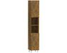 vidaXL Badkamerkast 30x30x179 cm bewerkt hout gerookt eikenkleurig