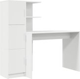 vidaXL Bureau Wit MDF Hout 133.5 x 50 x 124 cm