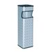 OFITURIA® Asbak staande en wandafvalbak voor buiten, metallic, 24 liter, kleur zilver, geperforeerd, uitneembaar dienblad in zwart