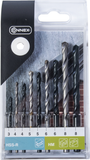 Connex COX972319 Set de forets 5xMétal+4xPierre 9S Noir