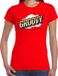 Bellatio Decorations Shoppartners Bv Fout Groovy t-shirt in 3D effect rood voor dames - fout fun tekst shirt / outfit - popart L