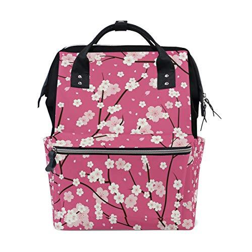 MONTOJ Plum Blossom Patroon Canvas Rugzak Reizen Campus Rugzak