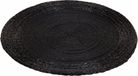 Excellent Houseware placemats/onderleggers zwart rond D35 cm
