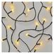 EMOS Warmwitte led-lichtketting 2,8 meter, zwarte draad met 40 leds, 6/18 uur timerfunctie, werkt op batterijen (3 x AA), brandduur 10.000 uur, IP44 voor binnen en buiten