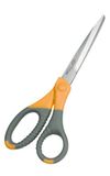 Wedo 9857 Schaar (roestvrij staal titanium Plus, 7 inch (17,7 cm)) grijs/geel