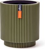 Capi Europe Vase cylindre Groove Intérieur 8x9 Vert