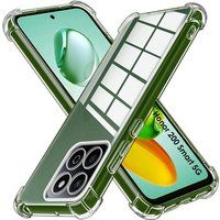 Phonillico® Case voor Honor 200 Smart 5G - Schokbestendige bescherming Zachte siliconen Transparant