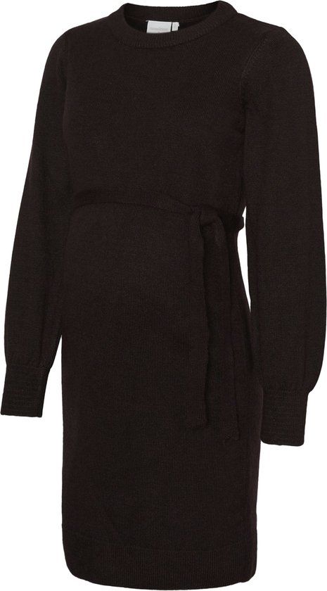 MAMALICIOUS MLNEWANNE L/S ABK KNIT DRESS A. NOOS Dames Mini Jurk Winetasting M