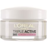 L'Oréal Paris Triple Active dagcrème voor de droge en gevoelige huid, 50 ml