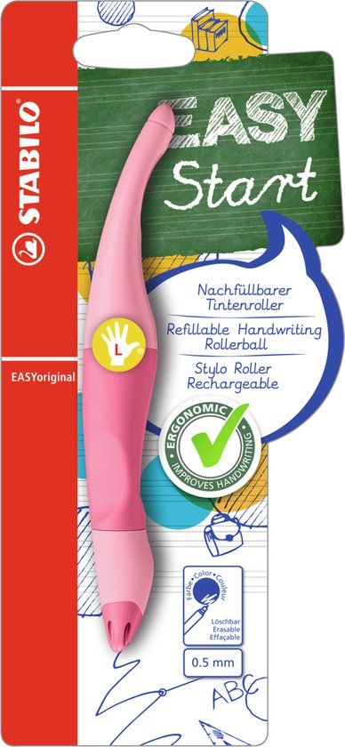 STABILO EASYoriginal - Ergonomische Rollerball - Linkshandig - Pastel Poeder Roze