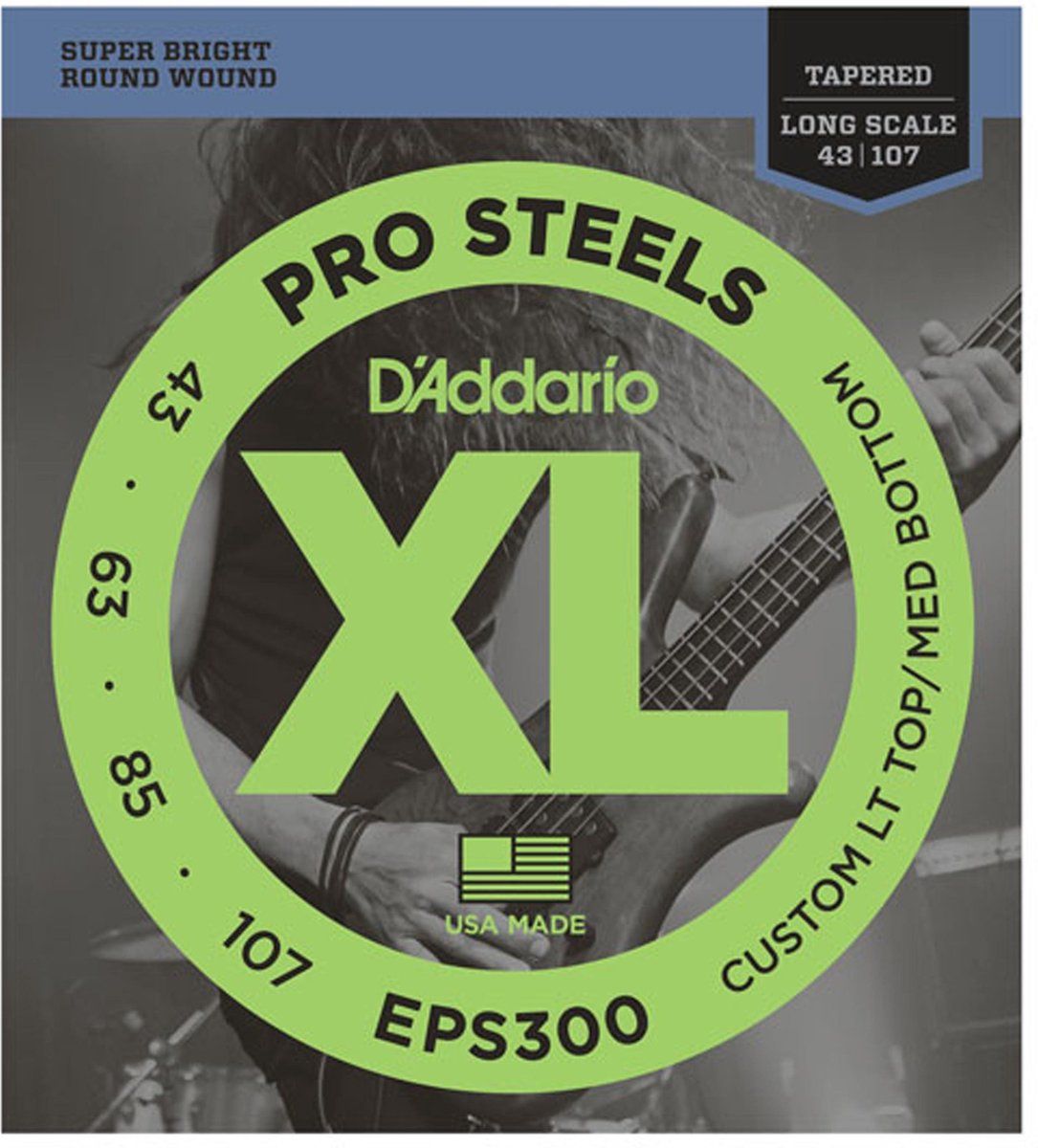 D'ADDARIO EPS300 Pro Steels 4-String Bass Guitar Strings