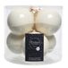 Decoris Kerstballen - 12x st - wol wit - 8 cm - glas - kerstversiering