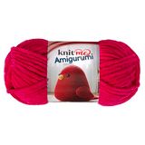 Knit Me Amigurumi Fluwelen chenillegaren, grof garen om te haken, 50 g/55 m, superzacht polyester voor teddy's, pluche speelgoed en dekens, EN71-3 en Oeko-Tex gecertificeerd, 5,5 mm haak (fuchsia)