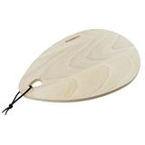 Fackelmann 31099 Snijplank van FSC-gecertificeerd hout met lederen band, hout, 28 x 18 cm