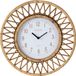 J-Line klok Wonder - rotan - naturel/wit - small - Ø 40 cm