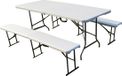 Ivol Van den Brink's High Tech Parts B.V. Inklapbare tafel en banken set - kunststof - 183x130 cm - Campingset