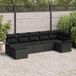 Prolenta Maison Exclusive - Tuinset met 7 delen, zwarte polyrotan loungeset
