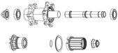 Sram, Zipp Zm2 Front Set Axle End Cap Bus Zwart