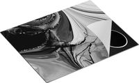 Chefcare Inductie Beschermer Abstracte Kunst - Zwart Wit - 65x50 cm