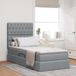 Prolenta Maison Exclusive Lit De Rangement Led Avec Matelas Gris Clair 100 X 200 Cm Tissu