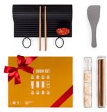 Merkloos / Sans marque Sushi Set Vaatwasserbestendige Mat, Duurzame Maker met Houten Stokjes en Lepel voor Beginners en Professionals