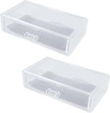 Benson care makeup organizer - 2x - transparant - kunststof - 18 x 12 x 5 cm - opbergbakje