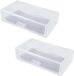 Benson care makeup organizer - 2x - transparant - kunststof - 18 x 12 x 5 cm - opbergbakje