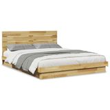 vidaXL Bedframe Massief Hout Eiken 150x200 cm