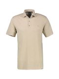 LERROS Poloshirt van een mix van katoen en linnen in een moderne two-tone-look, Maat: XXXL, Kleur: GRAVEL BEIGE