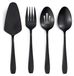 Matte Zwarte Serveer Set van 4 Stukken van Inox