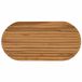 vidaXL Tafelblad 100 x 50 x 3,5 cm Ovaal Massief Teakhout Naturel