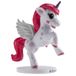 Dekora - Gelicenseerde Eenhoorn Taarttopper, wit en roze Eenhoorn plastic beeldje, 9cm