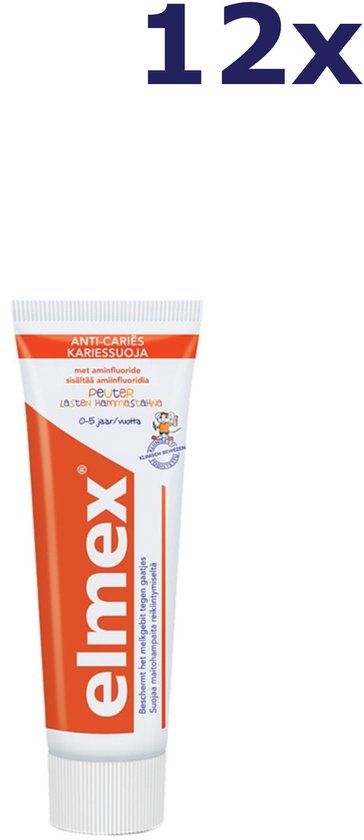 Elmex Gel-Tandpasta Peuter (0-5 Jaar) - 12 x 75 ml - Voordeelverpakking