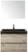 BES LED Maxx XL Badmeubelset 80 cm - Craft Oak - Wastafel Lucca 1 Kraangat met Spiegel